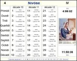 Quel était le nom du mois d'hiver commençant le 21 décembre dans le calendrier républicain ?