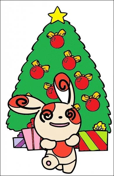 Quel Pokmon danse maladroitement devant le sapin de Nol ?