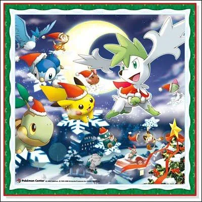 À quoi se préparent tous ces Pokémon coiffés de bonnets rouges et blancs ?