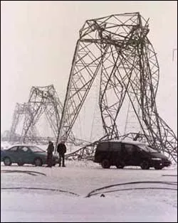 En hiver surviennent les pires des blizzards et des temptes de glace, ou pluies verglaantes. En 1998, au Canada, la tempte de glace dura 5 j et provoqua... ?