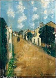 Quel peintre, plus habitu aux rues de Paris a ralis ce tableau ' Route aux environs de Montmagny ' ?