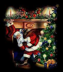 Comment le Père Noël apporte-t-il les cadeaux sous le sapin du salon ?