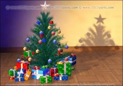 Le Pre Nol donne ses cadeaux au mois de...