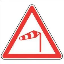 Ce panneau annonce que le vent souffle de la droite vers la gauche :