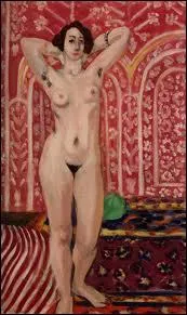 Qui a peint 'Nu sur fond rouge' ?