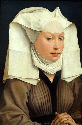 Peintre flamand de la Renaissance (1400-1464), influenc par Jan van Eyck puis Fra Angelico, j'ai peint ce 'Portrait de jeune femme'.