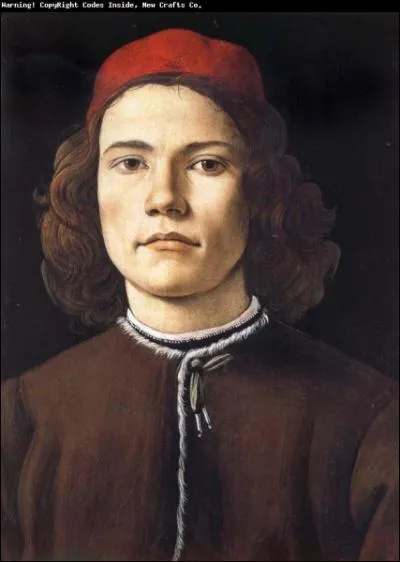 L'un des peintres les plus importants de la Renaissance italienne et de l'histoire de l'art, n  Florence (1445 ? -1510), lve de Fra Filippo Lippi, il a peint ce 'Portrait de jeune homme'.