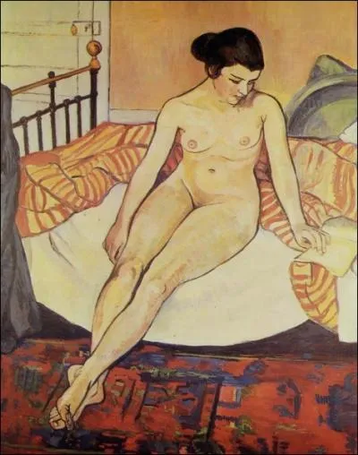 Qui a peint 'Nu  la couverture raye' ?