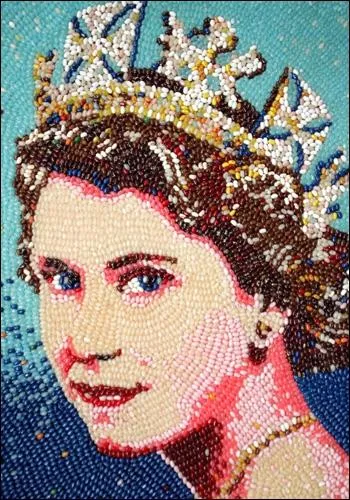 Ce portrait a été réalisé pour une boutique de Brighton. Il est fait de ?