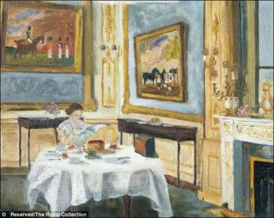 Ce tableau représentant la Reine prenant son petit déjeuner a été peint par ?