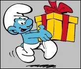 De quelle couleur est le cadeau du Schtroumpf farceur ?