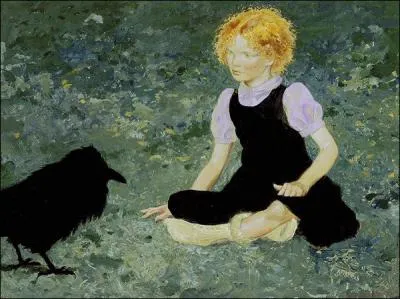 Cette petite fille qui fait face  un oiseau a t peinte par ?