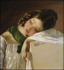 Ce charmant tableau de cette petite fille endormie, ou fatigue de patienter, est du peintre ?