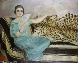 Qui a peint 'Jeune fille  l'ventail et peau de lopard' ?