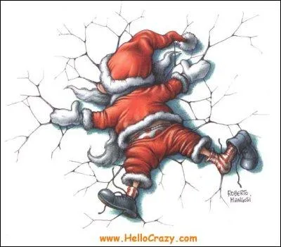 A votre avis, il la met sa ceinture, le Pre Nol ?