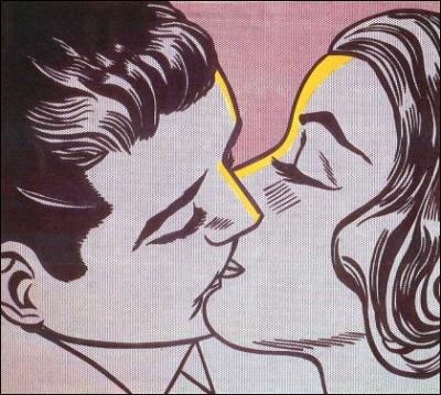 Un peintre bien connu du pop art pour ce baiser, qui est ?
