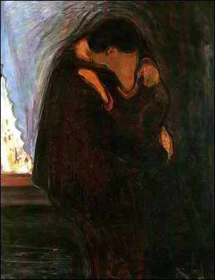 Un baiser presque dans le noir, pour le peintre ?