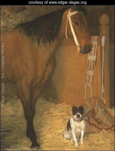 Qui a peint A l'curie cheval et chien ?