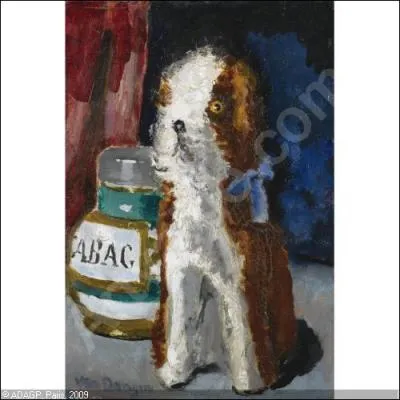 Qui a peint Chien au ruban bleu ?