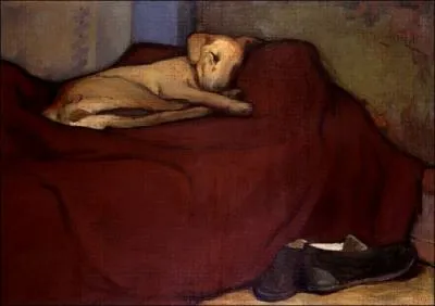 Qui a peint cette toile intitule 'mon chien' ?