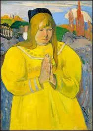 Qui est le peintre qui a choisi de peindre en jaune vif cette Jeune chrétienne ?