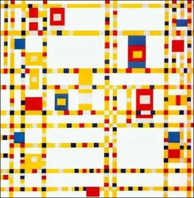 Quel peintre oeuvre ainsi en lignes droites ?