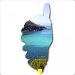 Quelle ville corse se situe sur le carr jaune ?