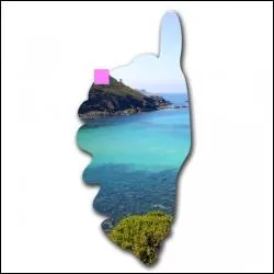 Quelle ville corse se situe sur le carr rose ?