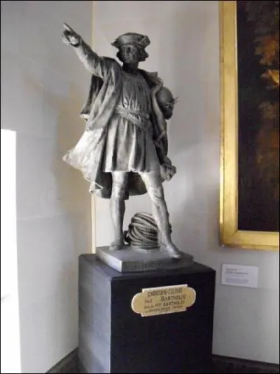 Statue de Christophe Colomb  Sens. En quelle anne Christophe Colomb dcouvra-t-il l'Amrique ?