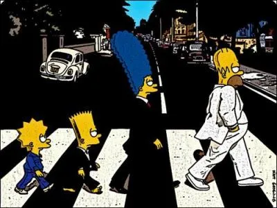 Les Simpson sur Abbey Road comme les...
