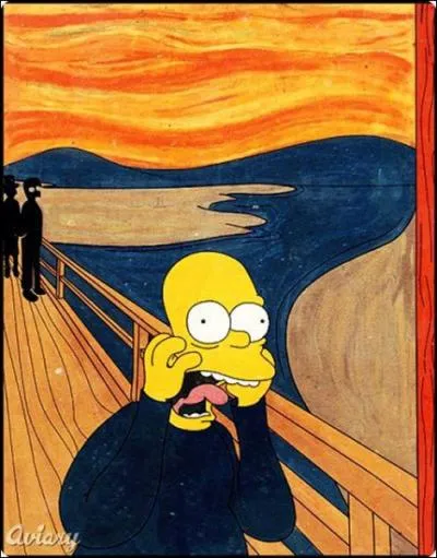 Homer s'est installé dans cette uvre d'Edvard Munch. Quelle est cette uvre ?