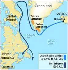 Leiv Eriksson (970-1020), fils d'Erik le Rouge, est sans doute le premier navigateur europen  explorer l'Amrique du Nord. Aujourd'hui, o mettrait-il le pied ?
