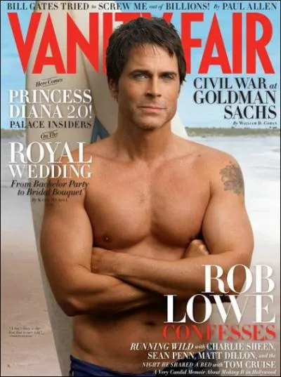 Sans son costume, Rob Lowe (c'est crit dessus) a de quoi serrer dans se bras qui il veut. Quelle Princesse est tombe dans ses bras il fut un temps...