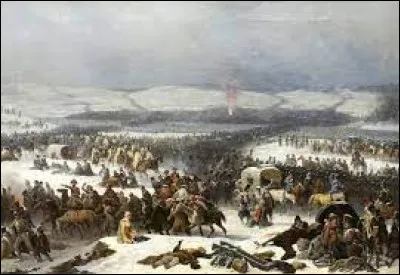 La retraite de Russie est un véritable calvaire. L'armée est décimée : pour 1 soldat mort au combat, 4 sont morts de faim, de froid ou de maladie, sans compter les soldats fait prisonniers et ceux qui désertent. Quelle bataille du 26 novembre 1812 symbolise le désastre de la campagne de Russie ?