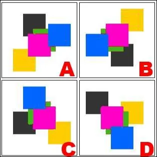 Quelle figure n'est pas identique aux 3 autres ?