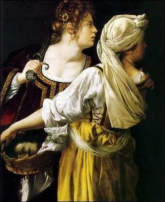 Peintre de cour trs demande sous les Mdicis et Charles I d'Angleterre, elle fut la premire femme  braver les interdits en peignant des thmes historiques ou religieux : 'Judith et sa servante'.