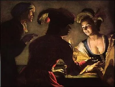 Ne  Haarlem (1609-1660), elle axa son art sur des scnes domestiques, ou plus innovant, sur des scnes de tavernes ou de divertissements. Ici trs beau jeu de lumire ...