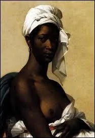 Elve de Vige-Lebrun puis de David, elle s'en affranchit et c'est ce 'Portrait d'une ngresse' qui lui procura la clbrit. (1768-1828)