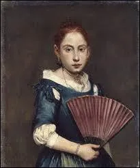 Quel peintre du 18me sicle est l'auteur de la toile 'Portrait d'une jeune fille avec un ventail' ?