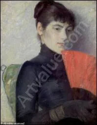 Qui est l'auteur de la toile 'Femme  l'ventail' ?