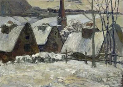 'Village breton sous la neige'