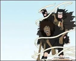 Lorsque Kankur vient aider Gaara, il tombe sur une surprise de taille, car il va devoir affronter :