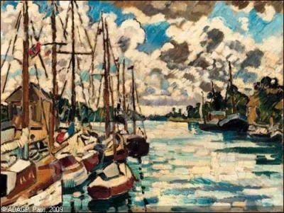 ' Voiliers dans le port de Ouistreham ' est un tableau ralis par :