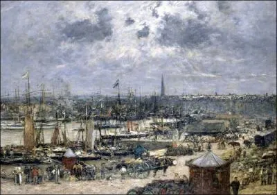 Cette marine, reprsentant le ' Port de Bordeaux , vue du quai des Chartrons ' est de quel artiste ?