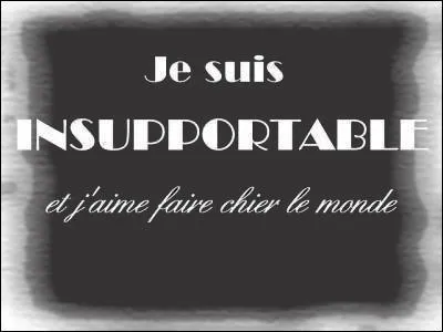 J'ai ralis une vido  propos d'un insupportable de la tlvision, il s'agit de...