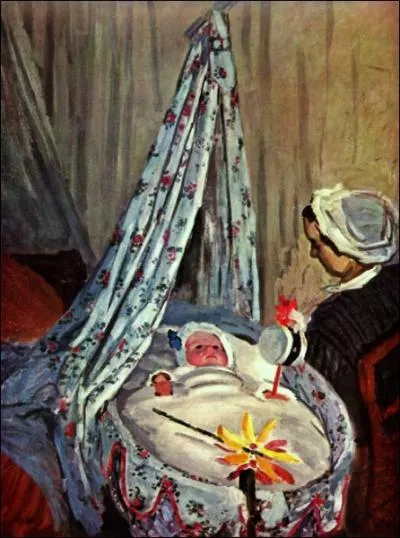 Le fils de l'artiste dans son berceau.