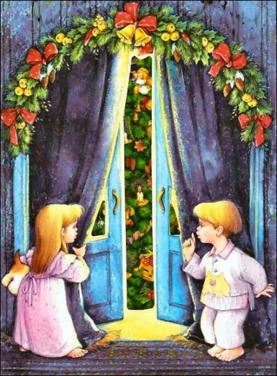 Et dans la nuit, tandis que le Pre Nol fait son travail, les enfants...