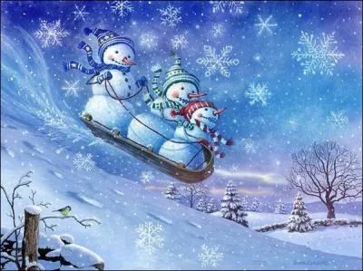 On peut s'imaginer en s'endormant que dans la nuit, les bonshommes de neige...
