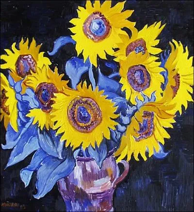 Un bouquet de tournesols trs lumineux, oeuvre de ?