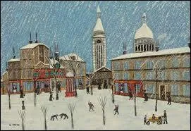 Quel peintre naf a reprsent la place du Tertre de Montmartre sous la neige ?